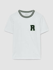 3-9 yrs Cotton Letter Patch T-Shirt White | Children