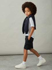 3-9 yrs Interlock-Jersey Cargo Shorts Navy | Children