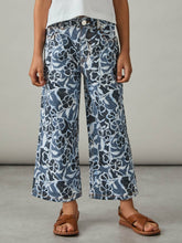 9-13 yrs Floral-Print Straight-Leg Jeans Blue | Children