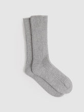 Rib-Knit Socks With Cashmere Grey | Womens