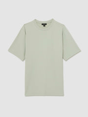 Textured Crew-Neck T-Shirt Sage Green | Mens