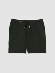 Textured Drawstring Shorts Dark Green | Mens