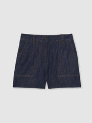 Linen Shorts Indigo | Womens