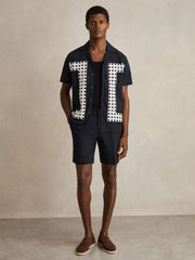 Drawstring Chino Shorts Navy | Mens