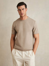 Interlock Jersey Crew Neck T-Shirt Taupe Brown | Mens