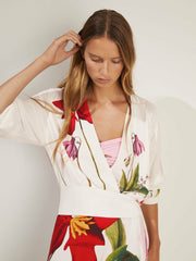 | NYBG Floral-Print Maxi Dress Ivory | Womens