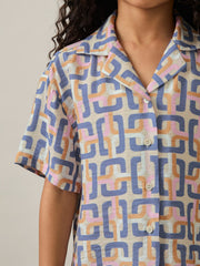 4-9 yrs Geometric Chain Print Shirt Multi | Children