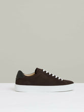 Nubuck-Leather Low-Top Trainers Dark Chocolate Brown | Mens