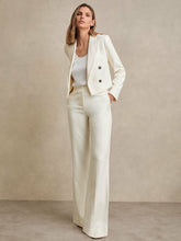 Wide Leg Tailored Trousers Cream | Womens