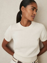 Cotton And Wool Crew-Neck Top Ivory | Womens