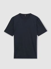 Mercerised-Cotton Crew-Neck T-Shirt Navy | Mens