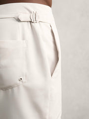 Side-Adjuster Swim Shorts Off White | Mens