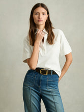 Open-Collar Polo Shirt Cream | Womens