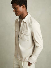Technical Zip-Through Overshirt Stone | Mens