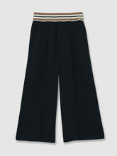 13-14 yrs Stripe-Waistband Wide-Leg Trousers Navy | Children