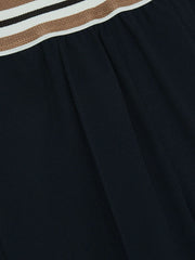 13-14 yrs Stripe-Waistband Wide-Leg Trousers Navy | Children