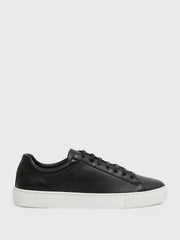 Leather Low-Top Trainers Black | Mens