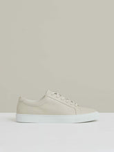 Tumbled-Leather Low-Top Trainers Off White | Mens