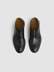 Leather Lace-Up Derby Shoes Black | Mens