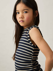9-13 yrs Ruched Vest Top Navy/White | Children