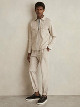 Drawstring Technical Cuffed Trousers Stone | Mens