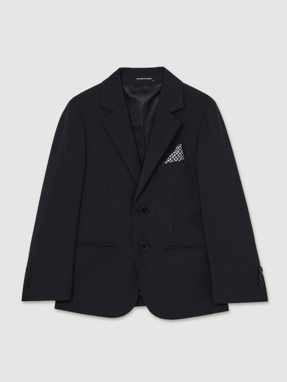 13-14 yrs Wool-Blend Single-Breasted Suit Blazer Navy | Children