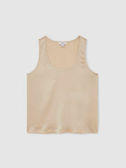 Silk-Front Cami Top Neutral | Womens