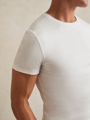 Cotton Sports-Fit T-Shirt White | Mens