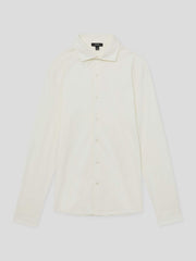 Cotton-Jersey Button-Through Shirt Ecru | Mens