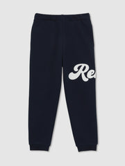 13-14 yrs Cotton-Blend Logo Script Joggers Navy | Children