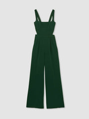 Wide-Leg Cut-Out Jumpsuit Green | Womens