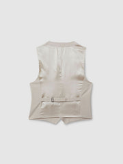 Slim Fit Single Breasted Waistcoat Stone | Mens