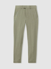 3-9 yrs Slim Fit Linen Adjustable Trousers Apple | Children