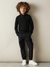 3-9 yrs Merino Wool Half-Zip Funnel Neck Jumper Black | Children