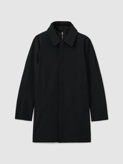 Hybrid Removable Funnel Neck Overcoat Navy | Mens