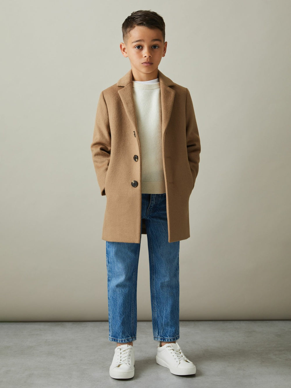 3-9 yrs Single Breasted Overcoat Camel | Children