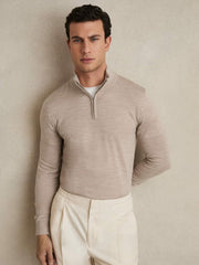 Merino Wool Half-Zip Jumper | Mens