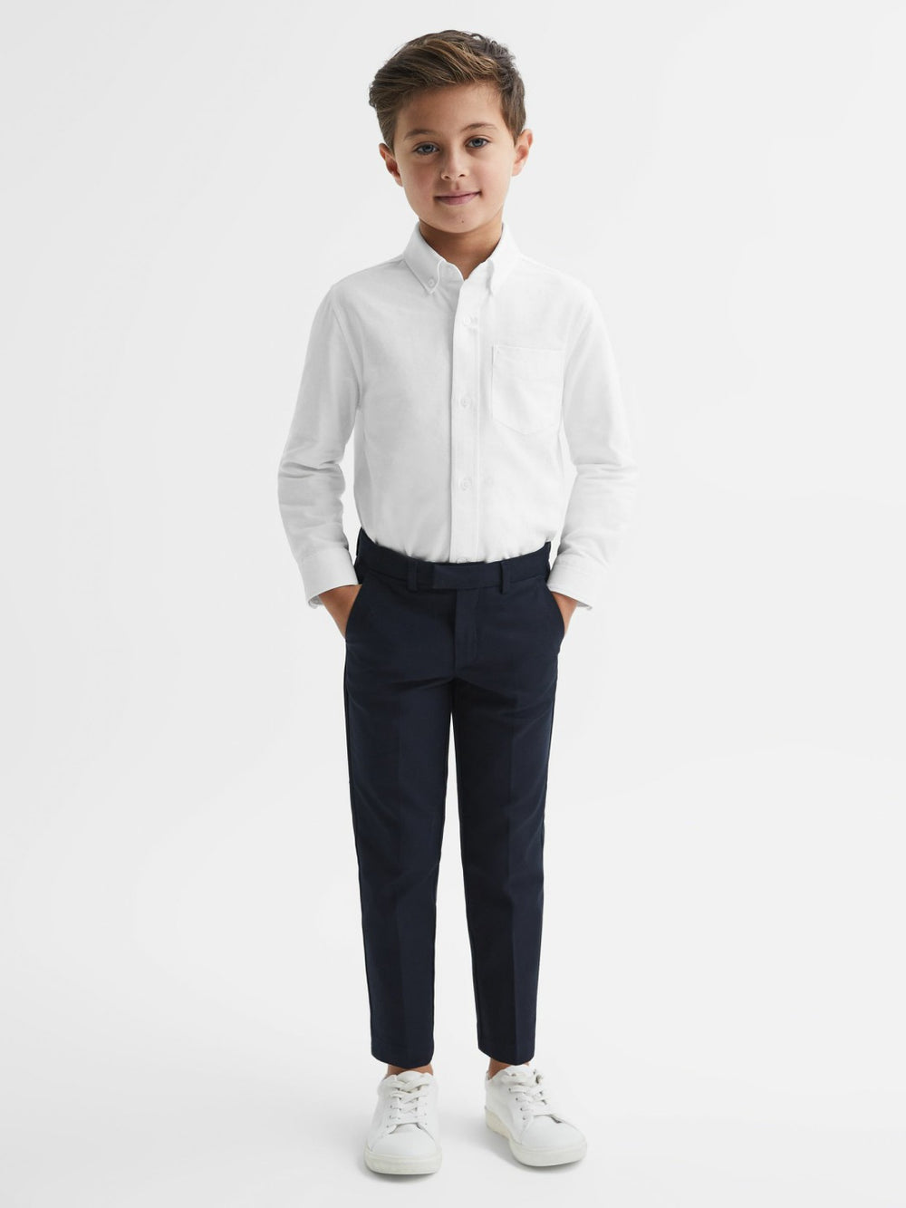 9-14 yrs Button Down Oxford Shirt White | Children