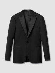 Regular Fit Single Breasted Tuxedo Jacket Black | Mens