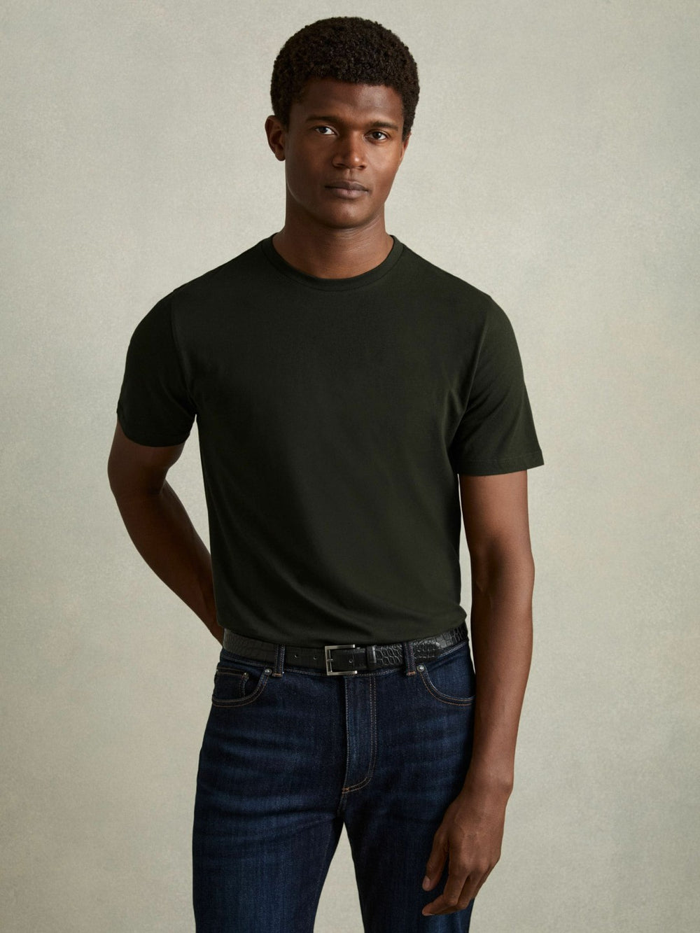 Cotton Crew Neck T-Shirt | Mens