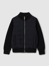 9-14 yrs Hybrid Zip Through Quilted Jacket Navy | Children