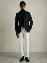 Slim Fit Washed Cotton Blend Chinos White | Mens