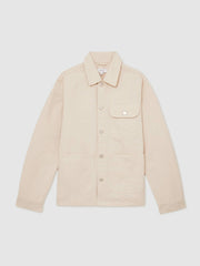 Cotton Worker Jacket Stone | Mens