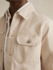 Cotton Worker Jacket Stone | Mens