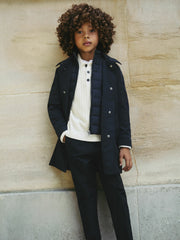 9-13 yrs Gabardine Coat with Removable Gilet Navy | Children