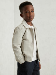 13-14 yrs Zip Through Harrington Jacket Natural | Children