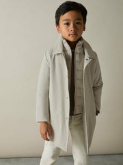 13-14 yrs Gabardine Coat with Removable Gilet Stone | Children