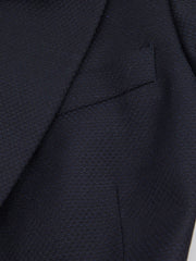 Textured Single Breasted Suit Blazer Navy | Womens