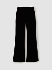 Velvet Flared Suit Trousers Black | Womens