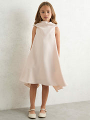 3-9 yrs High-Neck Drape Back Dress Pink | Children